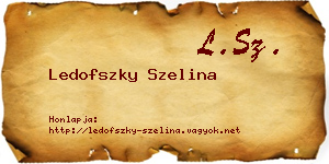 Ledofszky Szelina névjegykártya
